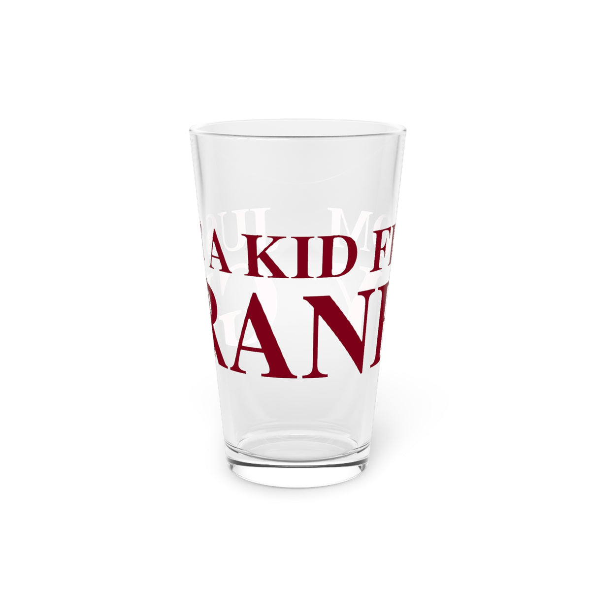 Just a kid from Granby Pint Glass, 16oz