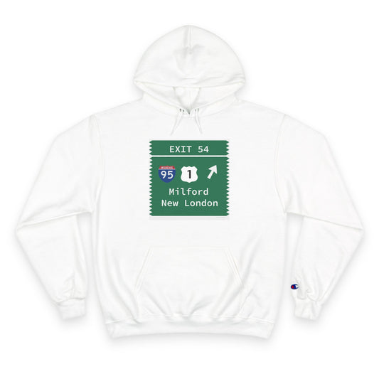 Vintage Merritt Parkway Exit 54 Sign Champion Hoodie