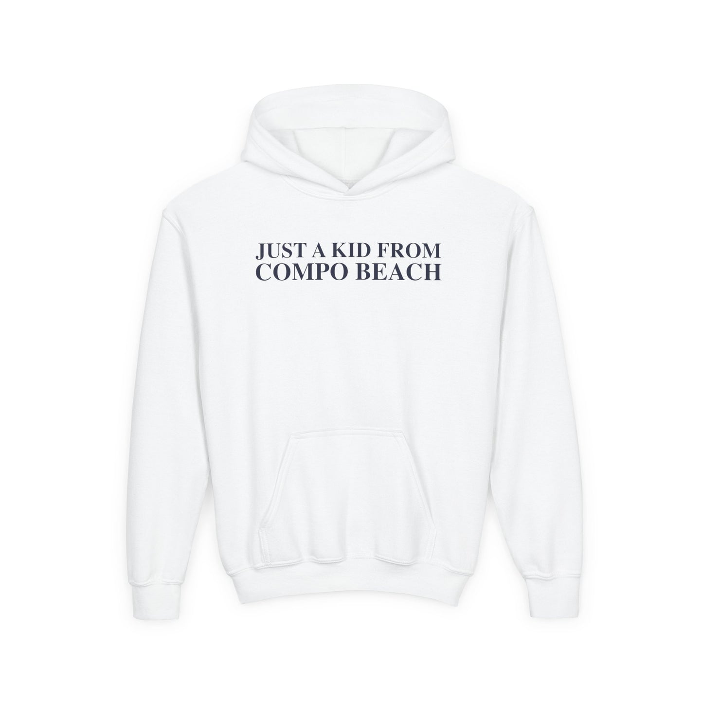 Just a kid from Compo Beach Youth Heavy Blend Hooded Sweatshirt