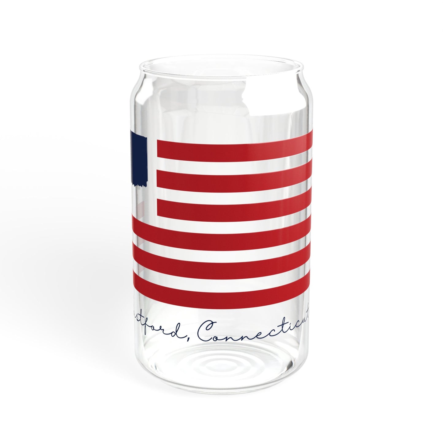 Eastford Connecticut Flag Sipper Glass, 16oz