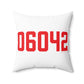 06042 Manchester Connecticut Zip Code  Polyester Square Pillow