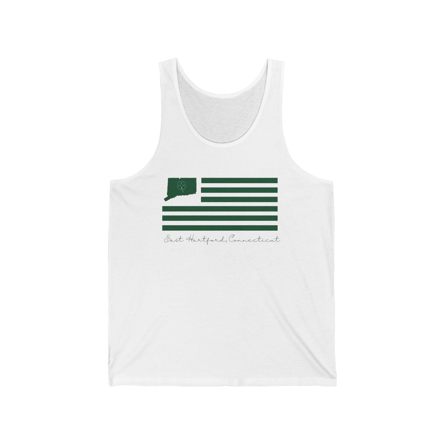 East Hartford Connecticut St Patrick’s Day Flag Unisex Jersey Tank Top