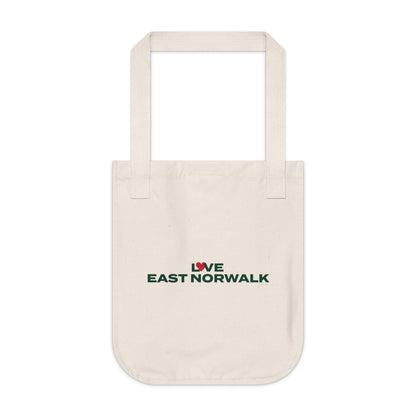 Love East Norwalk Organic Canvas Tote Bag