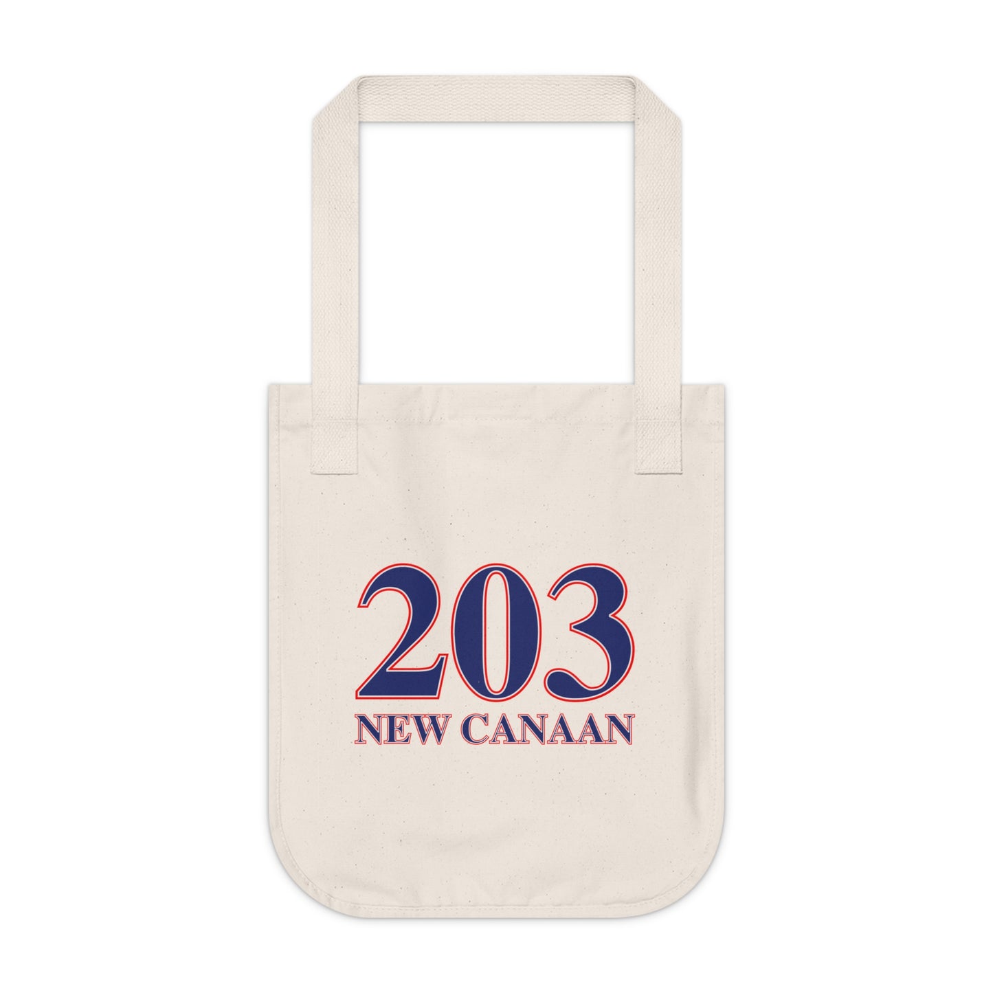 203 New Canaan Red White & Blue Organic Canvas Tote Bag