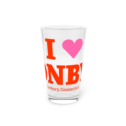 I Heart DNBY Pint Glass, 16oz