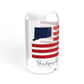 Bridgeport Connecticut Flag Sipper Glass, 16oz