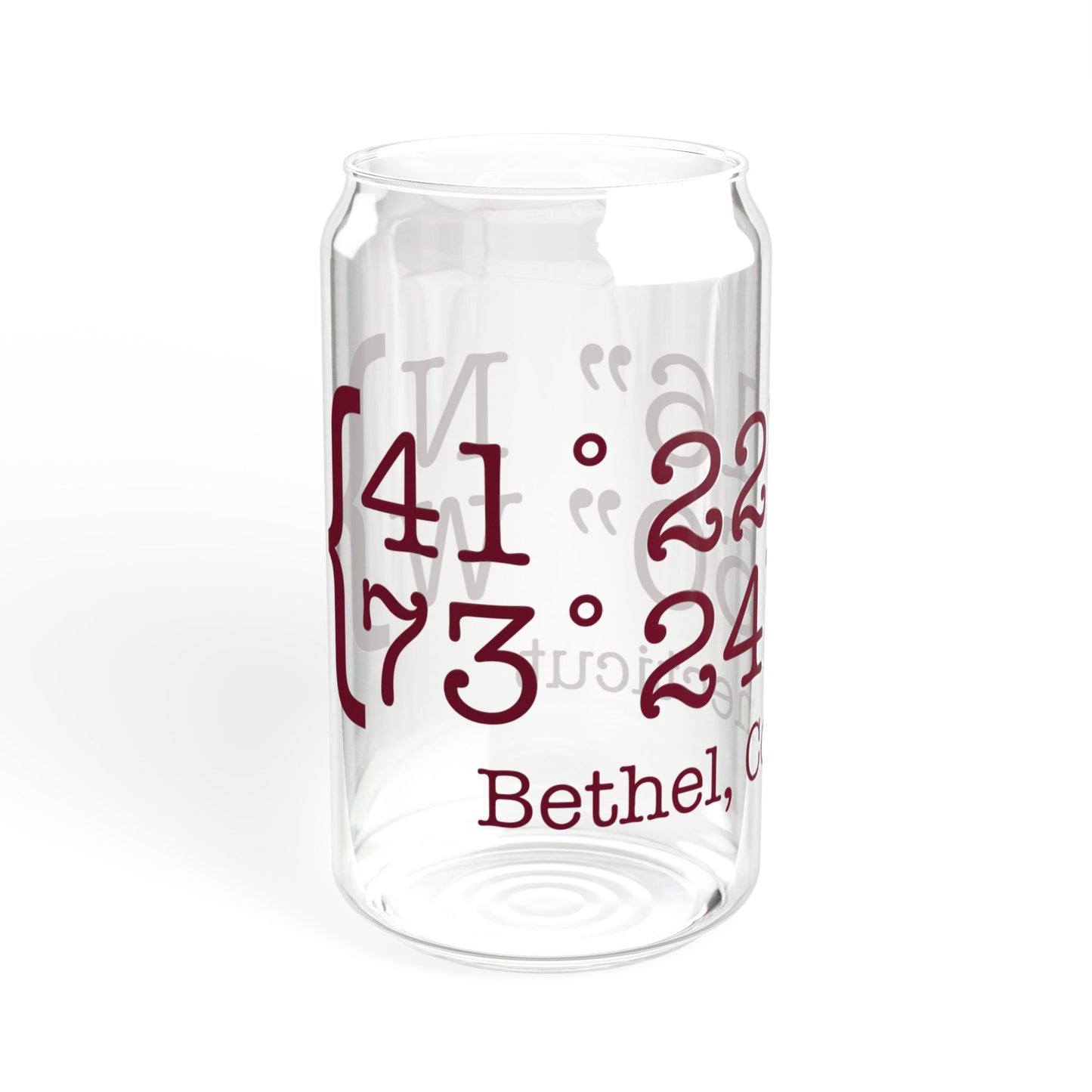 Bethel Coordinates Sipper Glass, 16oz
