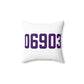 06903 Stamford Connecticut Zip Code Spun Polyester Square Pillow