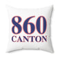 860 Canton Red, White & Blue Spun Polyester Square Pillow