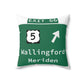 Vintage WCP Exit 66 Sign Spun Polyester Square Pillow