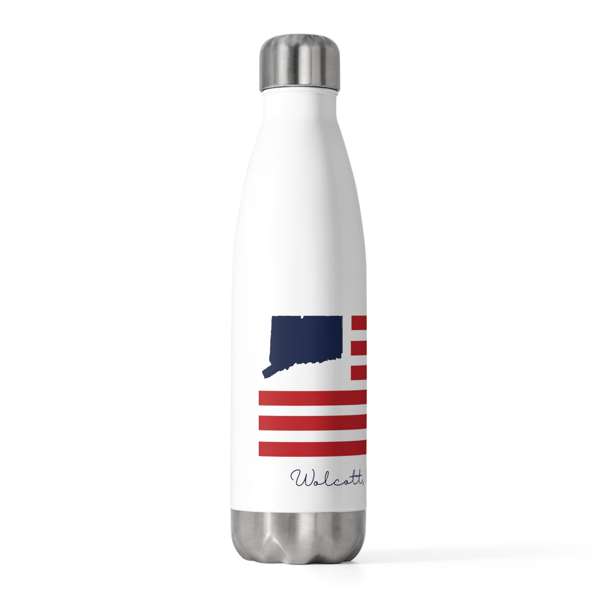 Wolcott Connecticut Flag 11oz 20 oz Insulated Bottle