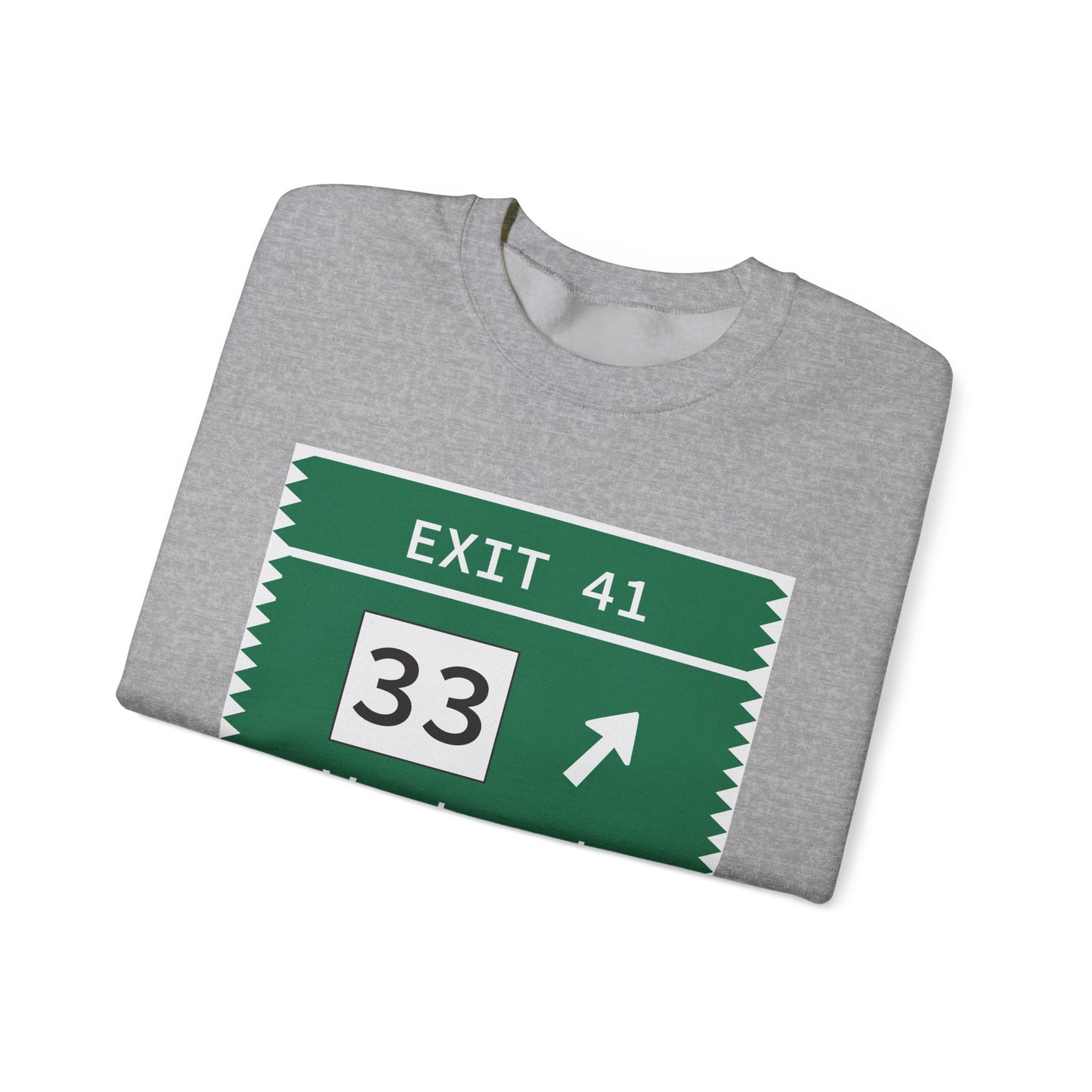 Vintage Merritt Parkway Exit 41 Sign Unisex Heavy Blend™ Crewneck Sweatshirt