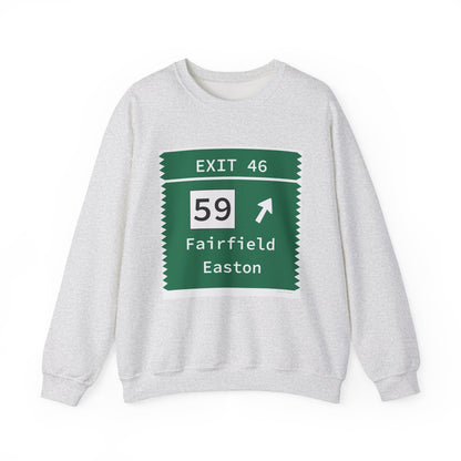 Vintage Merritt Parkway Exit 46 Sign Unisex Heavy Blend™ Crewneck Sweatshirt