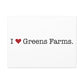 I Heart Greens Farms. Matte Canvas, Stretched, 1.25"
