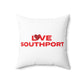 Love Southport Spun Polyester Square Pillow