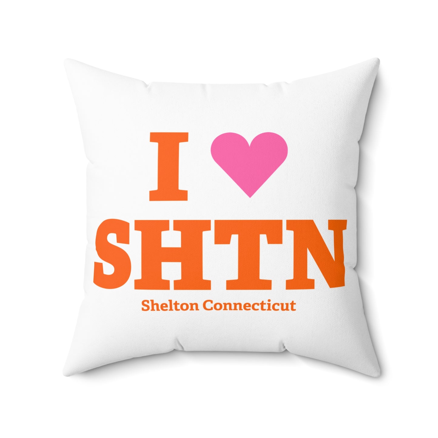 I Heart SHTN Spun Polyester Square Pillow