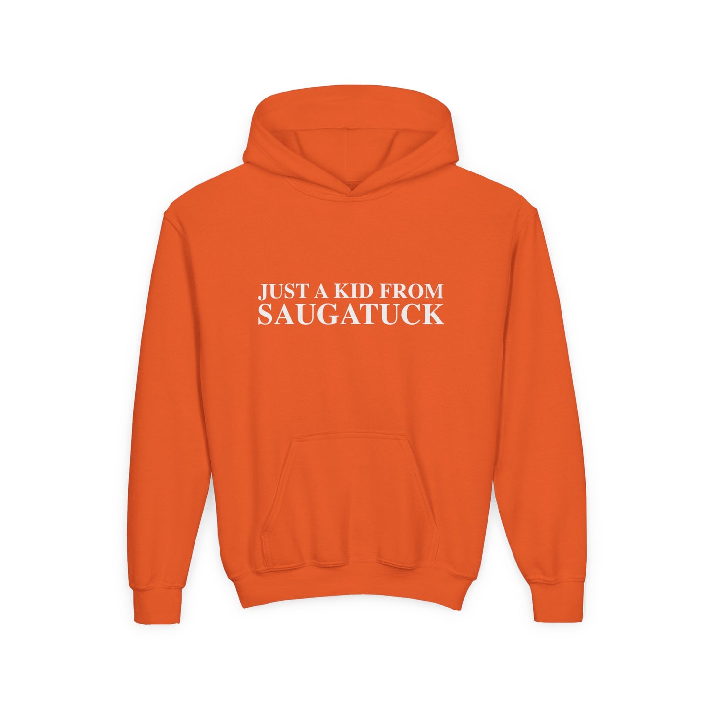 Just a kid from Saugatuck Youth Heavy Blend Hooded Sweatshirt