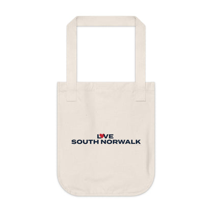 Love South Norwalk Organic Canvas Tote Bag
