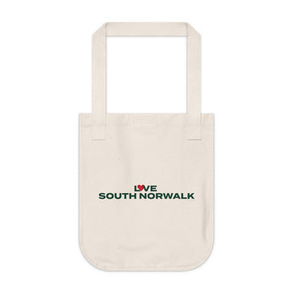 Love South Norwalk Organic Canvas Tote Bag