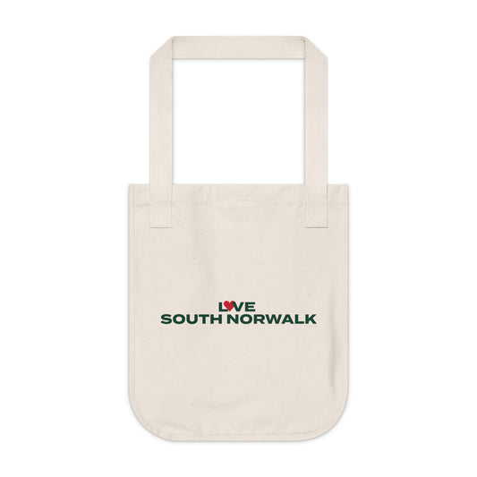 Love South Norwalk Organic Canvas Tote Bag