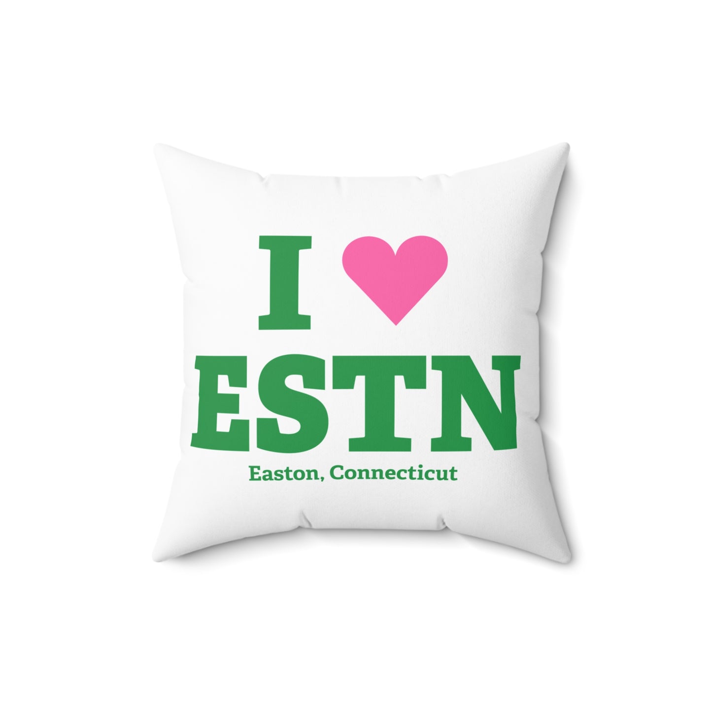 I Heart ESTN Spun Polyester Square Pillow