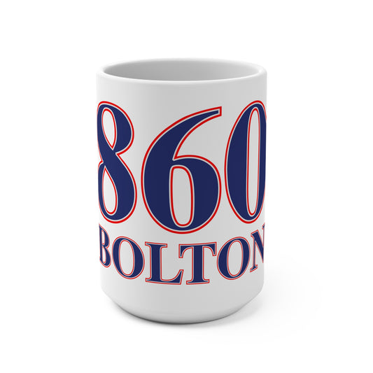 860 Bolton Red, White & Blue Mug 15oz