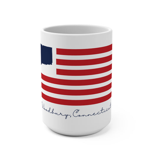 Woodbury Connecticut Flag Mug 15oz
