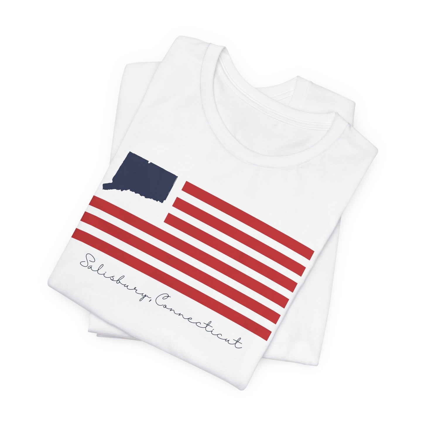 Salisbury Connecticut Flag Unisex Jersey Short Sleeve T-Shirt