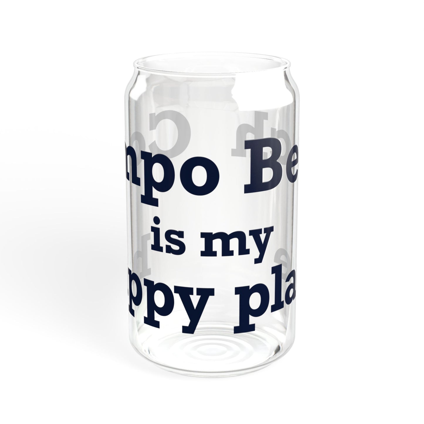 Compo Beach Is My Happy Place Sipper Glass, 16oz