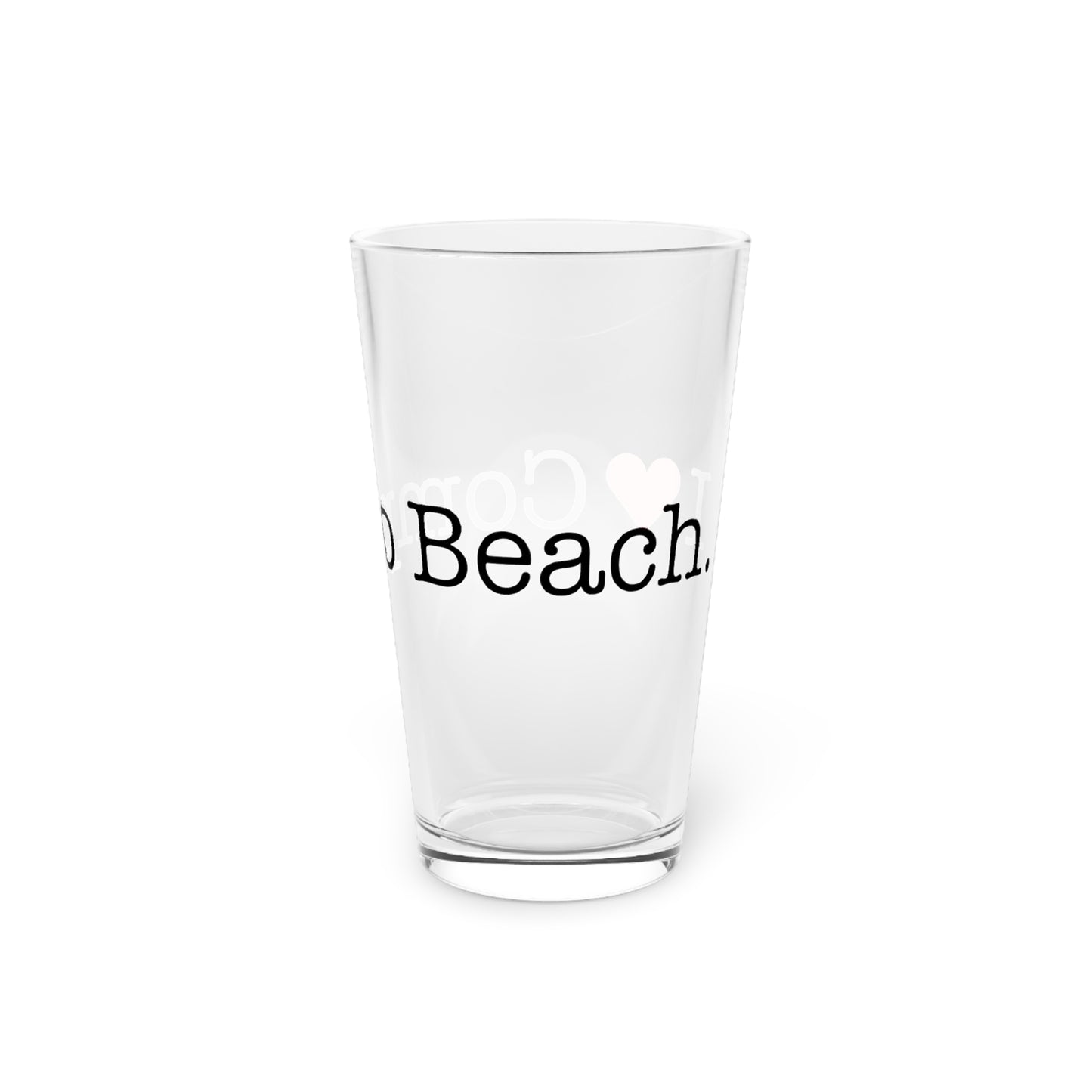 I Heart Compo Beach. Pint Glass, 16oz