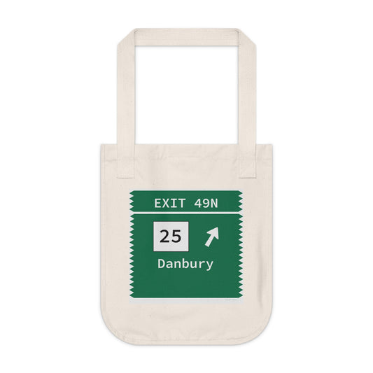 Vintage Merritt Parkway Exit 49N Sign Organic Canvas Tote Bag