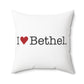 I Heart Bethel. Spun Polyester Square Pillow