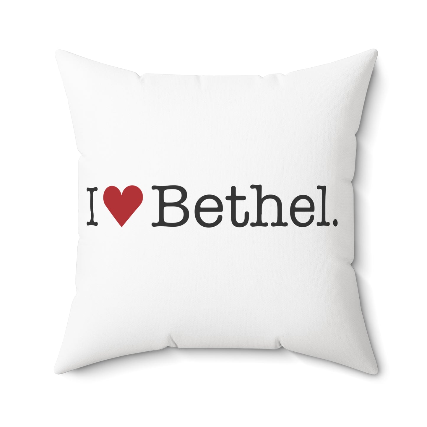 I Heart Bethel. Spun Polyester Square Pillow