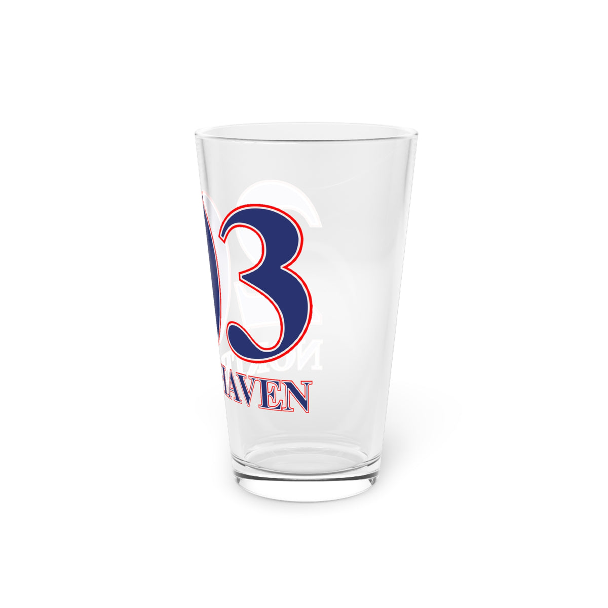 North Haven Red, White & Blue Flag Pint Glass, 16oz