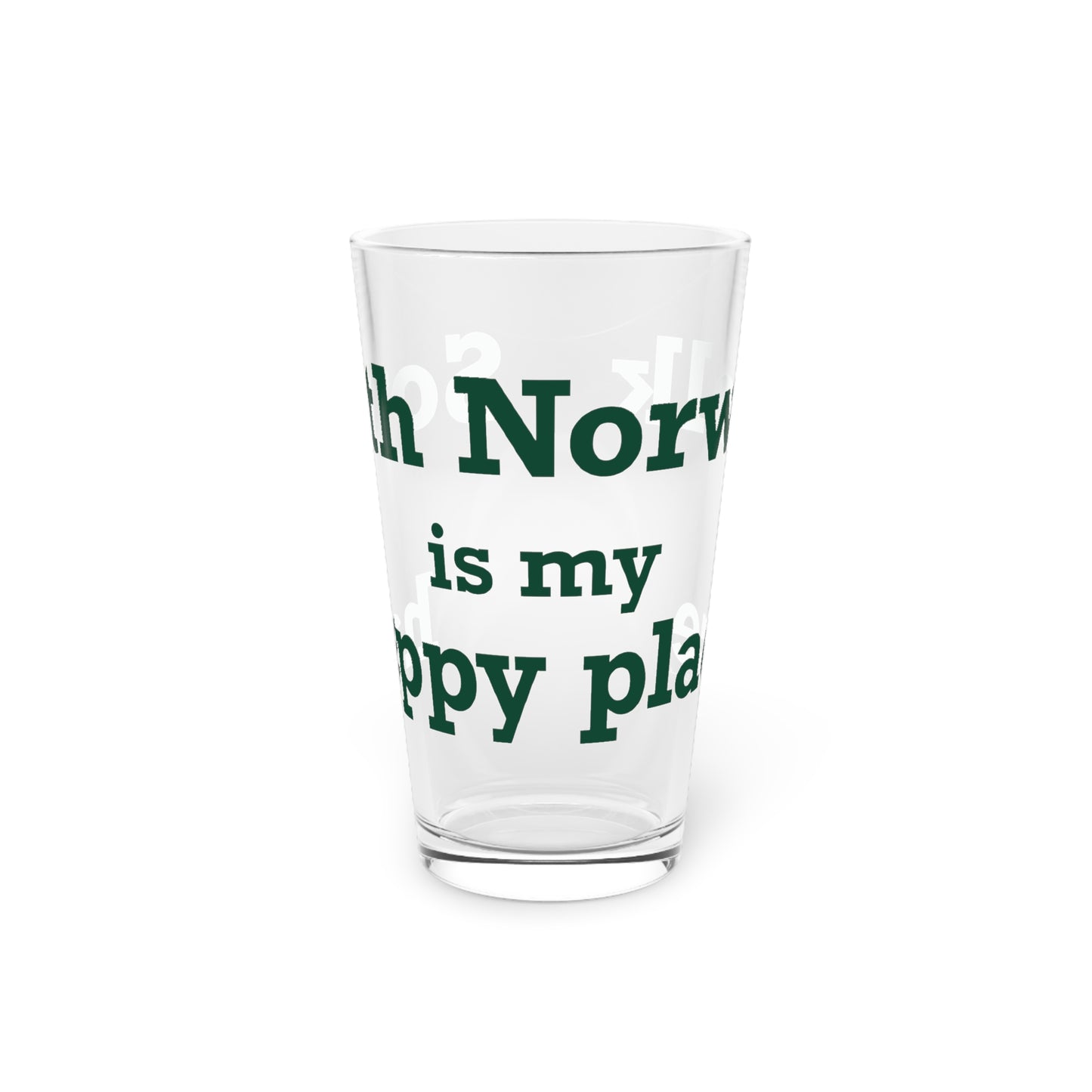 South Norwalk is My Happy Place Pint Glass, 16oz