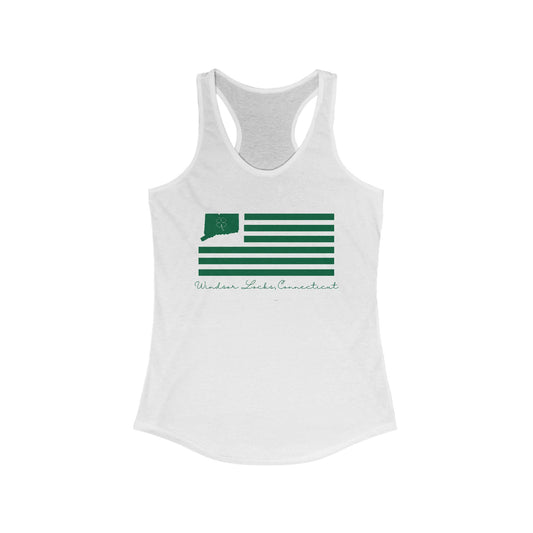 Windsor Locks Connecticut St. Patrick’s Day Flag Women's Ideal Racerback Tank Top