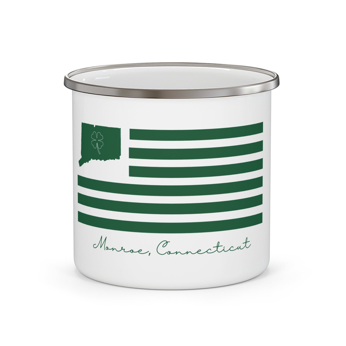 Monroe Connecticut St Patrick’s Day Flag Enamel Camping Mug