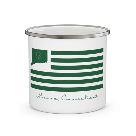 Monroe Connecticut St Patrick’s Day Flag Enamel Camping Mug