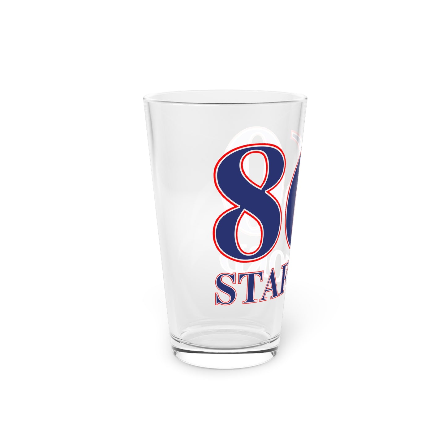 860 Stafford Red, White & Blue Pint Glass, 16oz