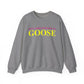 Just a kid listening to Goose - Yellow & Pink Unisex Heavy Blend™ Crewneck Sweatshirt