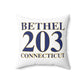 Bethel 203 Connecticut  Spun Polyester Square Pillow