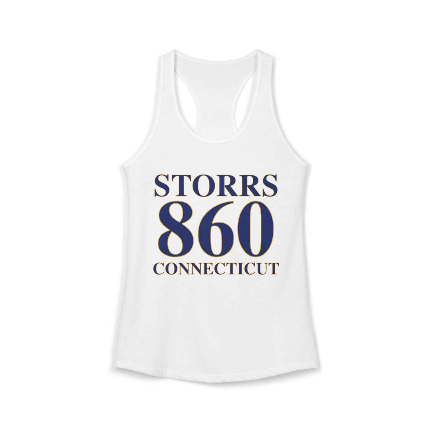 Storrs 860 Connecticut Women's Ideal Racerback Tank Top