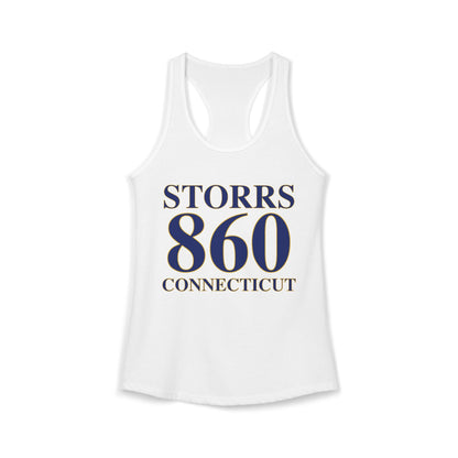 Storrs 860 Connecticut Women's Ideal Racerback Tank Top