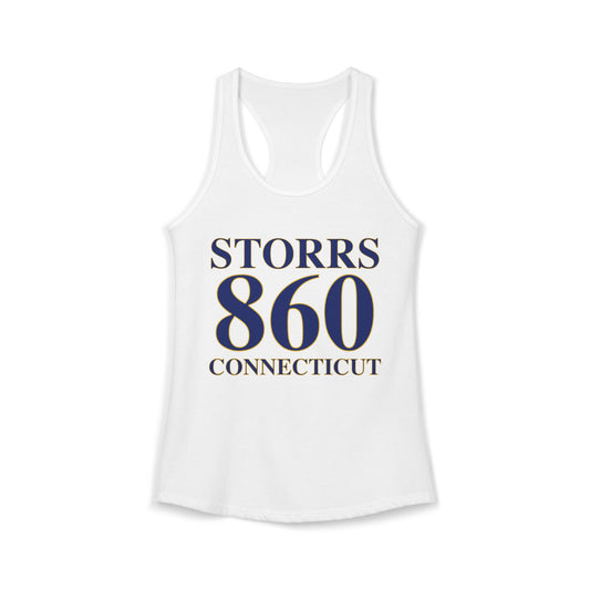 Storrs 860 Connecticut Women's Ideal Racerback Tank Top