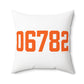 06782 Plymouth Connecticut Zip Code Polyester Square Pillow