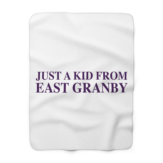 Just a kid from East Granby Fleece Blanket