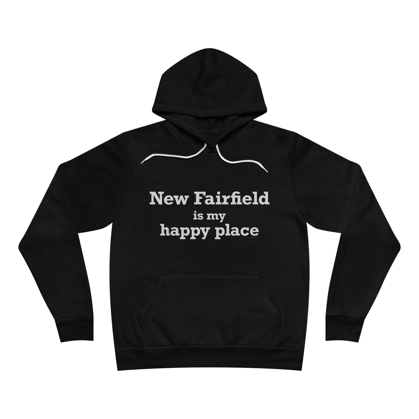 New Fairfield Is My Happy Place Unisex Sponge Fleece Pullover Hoodie
