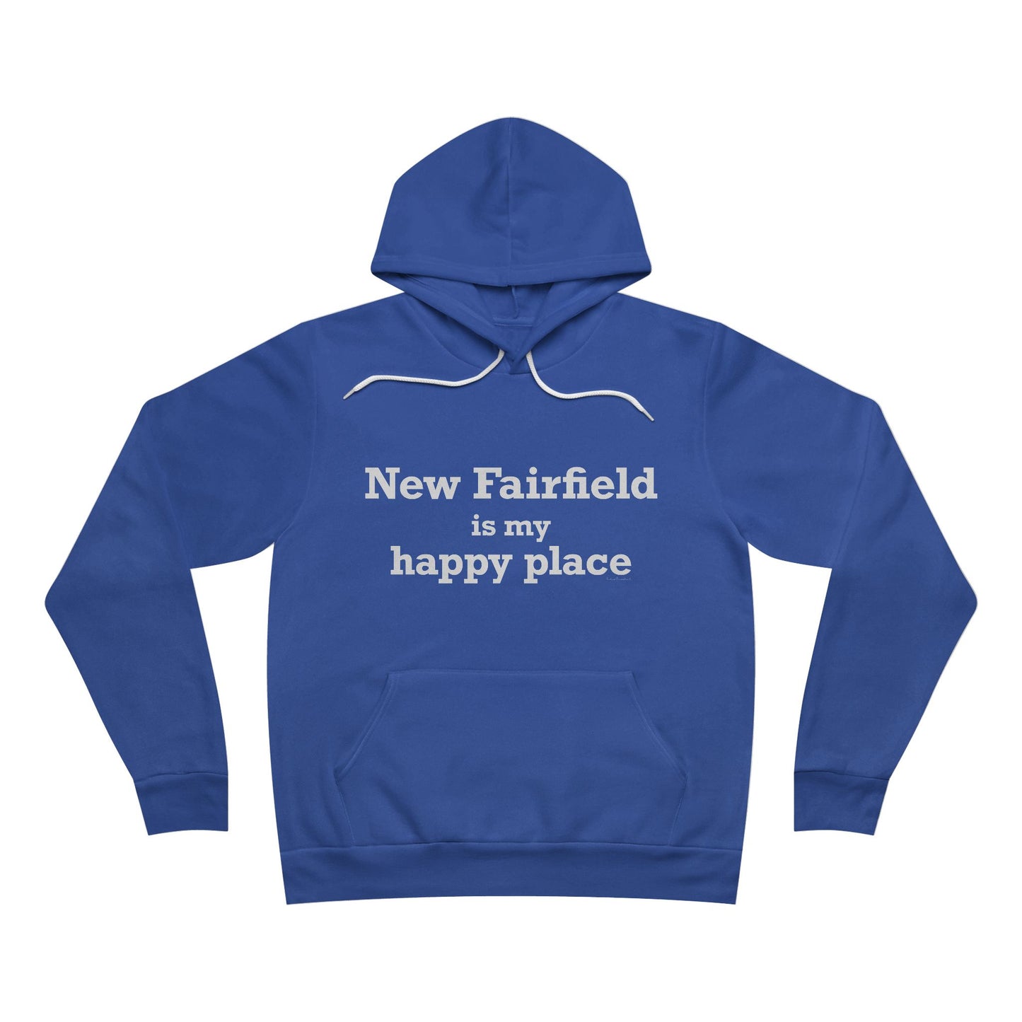 New Fairfield Is My Happy Place Unisex Sponge Fleece Pullover Hoodie