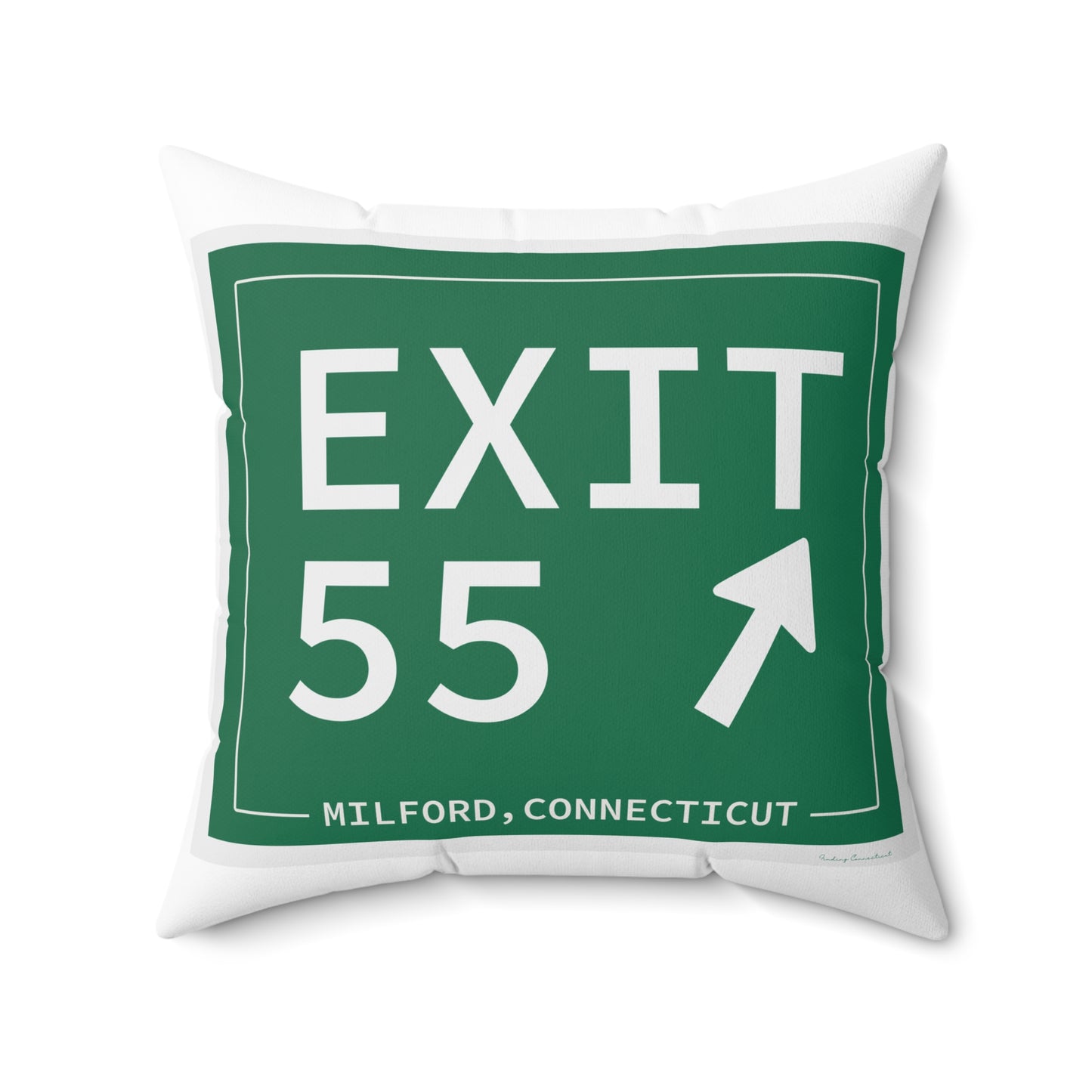 Vintage Exit 55 WCP Sign Spun Polyester Square Pillow