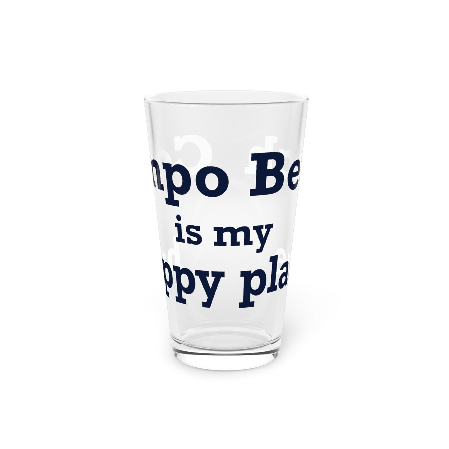 Compo Beach Is My Happy Place Pint Glass, 16oz